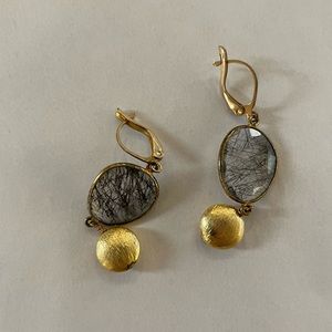 MARGARET ELIZABETH Sketched Glass Drop Earrings